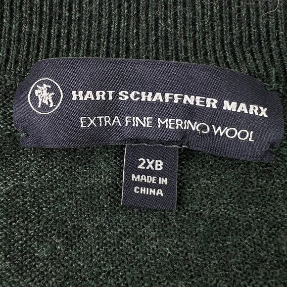 Hart Shaffner Marx Extra Fine Merino Wool Sweater Vest 2XB Sleeveless V-Neck - Picture 2 of 7